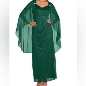 Petite sweetheart neckline cape dress, worn once